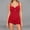Red, variant on Women's Ruched Swim Dress, One-Piece Cutout Swimsuit with Adjustable Drawstrings, Modest Tummy Control Women's Swimwear Red L