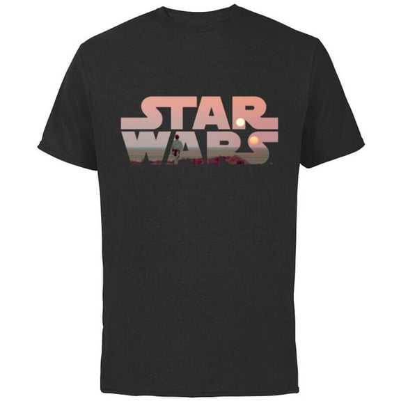 Star Wars Logo Luke Skywalker Tatooine - Short Sleeve Cotton T-Shirt for Adults - Customized-Black