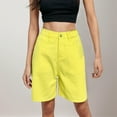 thumbnail image 3 of Bermuda Shorts for Women Summer High Waisted Wide Straight Leg Business Casual Work Shorts with Pockets, 3 of 8