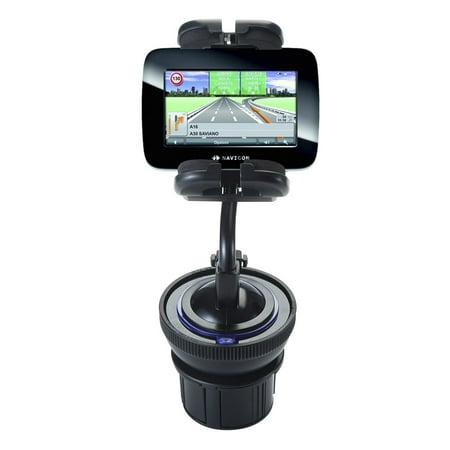 Navigon 5100 Car Unique Auto Cupholder and Suction Windshield Dual Purpose Mounting System for Navigon 5100 - Flexible Holder System Includes Two Mount Options ()