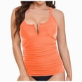 thumbnail image 4 of HCNTES Women Tankini Top Only - Tummy Control Bathing Suit Top Modest Swim Tank Top Swimsuits No Bottom (Y508-Orange,S), 4 of 9