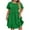 Green, variant on Plus Size Dresses for Curvy Women 2025 Summer Short Sleeve Crew Neck Mini T Shirt Dress Pleated Ruffle Flowy Beach Sundresses