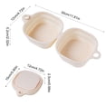 thumbnail image 3 of Folding Silicone Dog Double Bowl, Portable Pet Food and Water Bowl for Outdoor Travel Walking Hiking (1PC, White), 3 of 8