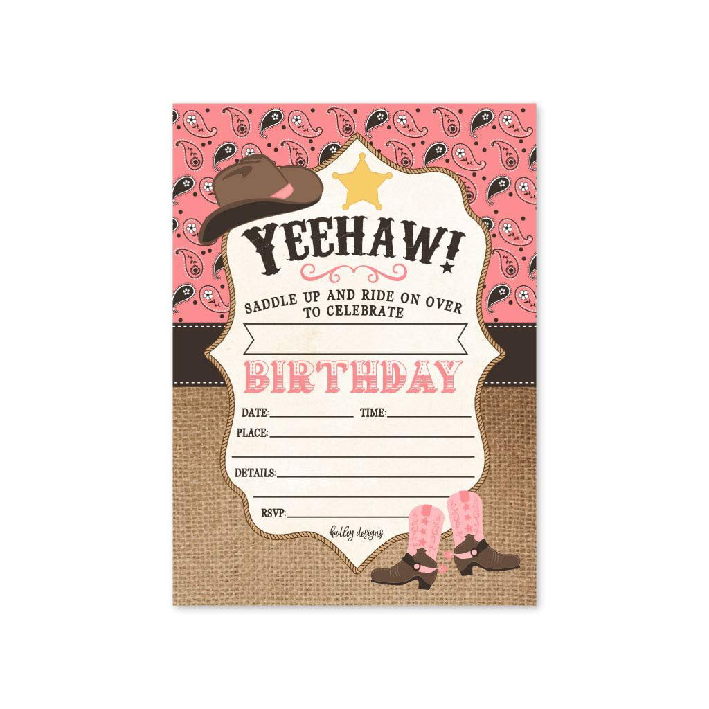 25-pink-cowgirl-kids-birthday-or-slumber-party-invitations-girl