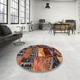 thumbnail image 4 of Ahgly Company Machine Washable Indoor Rectangle Contemporary Bronze Brown Area Rugs, 5' x 7', 4 of 7