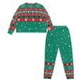 thumbnail image 5 of Yuyamidu Christmas Sleepwear Set Bat Long Sleeve Pajamas for Women Size 2XL Snowflake Crewneck Pajama Outfits Xmas Sleep Set of 2 Fall Winter Pjs Jogger Pants for Ladies, 5 of 7