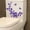 Purple, variant on Vikakiooze Home Decor , Flower Toilet Seat Wall Sticker Bathroom Decoration Decals Decor Butterfly Black