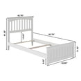 thumbnail image 4 of Mission Twin XL Wood Foundation Bed with Matching Footboard in White, 4 of 5