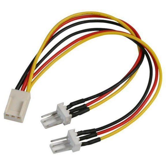 PRO SIGNAL 3Pin Female to Twin 3 Pin Male Internal Fan Power Splitter Lead 130mm