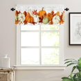 thumbnail image 5 of Harvest Pumpkin Curtains Valance for Bedroom Living Room, Thanksgiving Fall Maple Leaves Curtains & Drapes Rod Pocket Seasonal Autumn Valance for Kitchen Window Curtains Over Sink 54x18in,1 Panel, 5 of 6