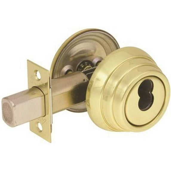 Arrow Lock E61-IC-346-144-3 E60 Single Cylinder IC Core Deadbolt, Brass
