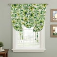 thumbnail image 2 of St. Patrick's Day Balloon Curtains for Windows, Bedroom Curtains 54 Inch Length, Watercolor Lucky Shamrocks Vintage Leaves Tie Up Curtains Panels Thermal Insulated Bathroom Curtains Window 42"x54", 2 of 8