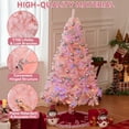 thumbnail image 4 of BSHAPPLUS® 7.5ft Pre-Lit Artificial Christmas Trees,Pink Xmas Tree with 1700 Branch Tips,650 Color Changing Lights for Home, Office and Holiday Party Decor, 4 of 11