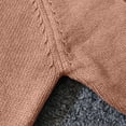 thumbnail image 6 of Spazoro Girls Crew Neck Knit Sweater, Long Sleeve Breathable Solid Color Warm Pullover Tops for Daily Layering Brown Size 2-3T, 6 of 9