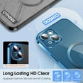 thumbnail image 2 of For Apple iPhone 16 Pro Max Magnetic Case with HaloLock Shockproof Protective Electroplating Clear Cover - Blue, 2 of 5