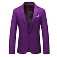 thumbnail image 4 of Jackets for Men, Casual Solid Lapel Long Sleeved Button Business Wedding Suit Jacket with Pockets, Men's Jacket, 4 of 4