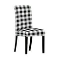 thumbnail image 2 of Checkered Print Stool Cover | High Elasticity All-Over Chair Slipcover for Dining Office & Leisure Chairs | Polyester Fabric | 20 x 18 x 22 Inches, 2 of 8