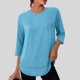 thumbnail image 2 of Chaqueta para mujer,Blusa deportiva con cuello en V y mangas 3/4 para mujer, protección solar UPF, mezcla de poliéster y elastano, ideal para primavera y verano, sopatenor, 2 of 8