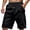 Black, variant on Men’s Cotton Linen Casual Shorts Beach Vacation Sports Cool Summer Bottoms