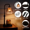 thumbnail image 4 of Metdark Candle Warmer Lamp, Black, Timer, Dimmable, Glass Shade, 4 of 9