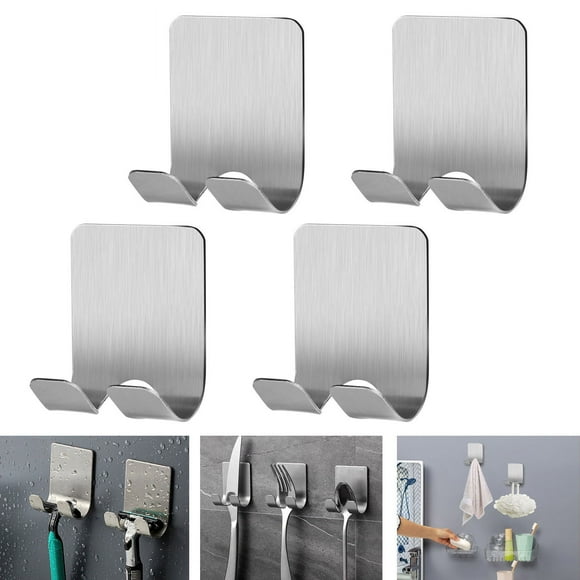 Holder For Shower Stainless Steel Holder Hooks Self Heavy Duty Hook For Drywall Hooks Pushpin Mini Hot Towel Spray Bottle Hooks Shower Squeegee with Suction Cup Hanger Pot Holder Hooks