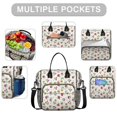 thumbnail image 2 of Pioneer Flower Floral Print Pattern Insulated Leakproof Lunch Box for Women, Large Lunch Bag for Tween Teen Adult, Loncheras Para Mujer for Work Beach Travel Picnic Camping, 2 of 6