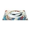 thumbnail image 3 of Dragon Bohomia 4 PCs Placemats Set Linen Non-Slip Table Mat Rectangular Washable for Dining Kitchen Party 12"x18", 3 of 8