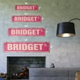 thumbnail image 2 of BRIDGET Vintage Aluminum Street Sign Childrens Name Room Metal Sign rustic metal tin | Indoor/Outdoor |  24" Wide, 2 of 4