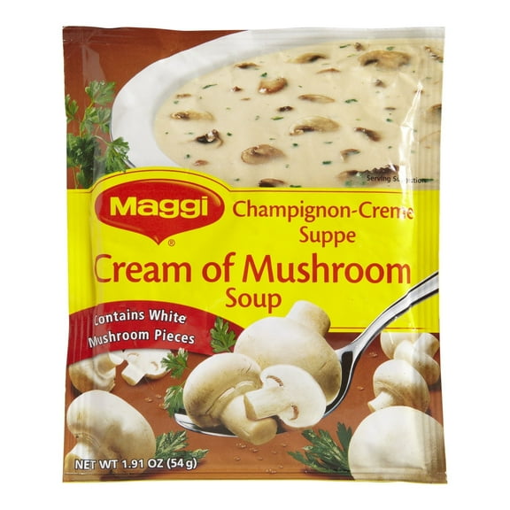 Maggi Cream of Mushroom Soup Mix 1.91 oz. 2ea Pack of 4