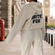 thumbnail image 5 of Hombres Mujeres Sudadera con capucha Casual Primavera Invierno Jogger Deportes Traje Carta Impresión, 5 of 8