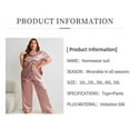 thumbnail image 4 of QIUTIAN Plus Size Women Pajamas Set Short Sleeve 2PCS Pijama Mujer Loungewear Faux Silk Sleepwear Button Shirt Pants Set 3XL 4XL 5XL, 4 of 5