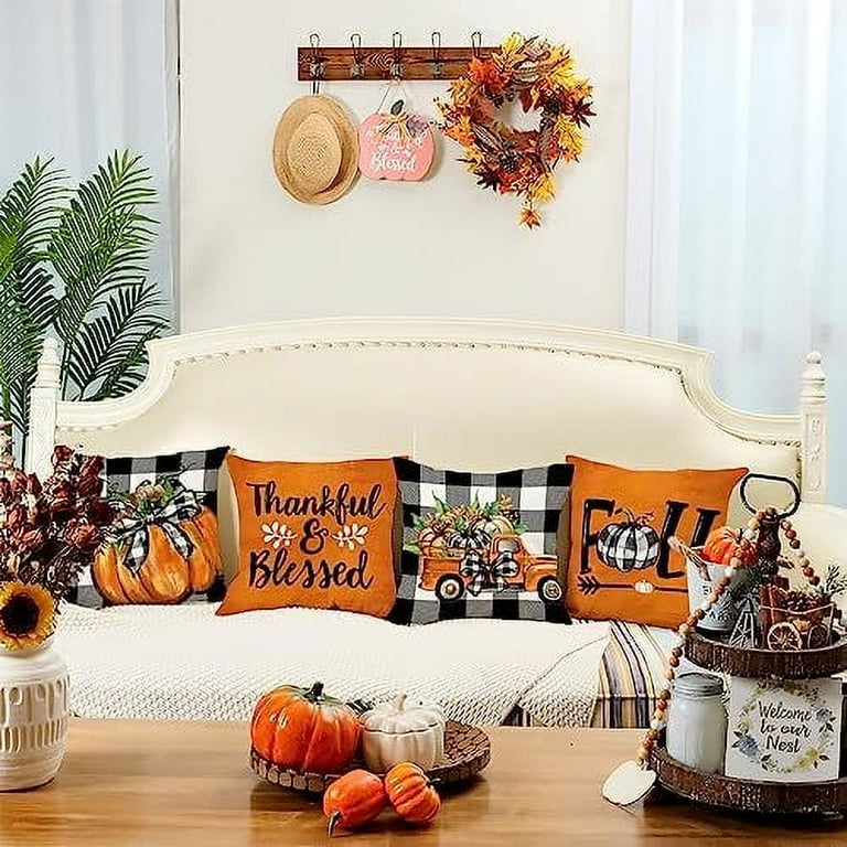 Buffalo check fall pillows discount