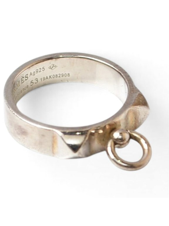 Pre-Owned Hermes Collier de Chien Ring, Silver 925, Size 53, for Women and Men