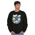 thumbnail image 5 of Retro The Smurfs Cartoon Characters Sweatshirt for Men or Women Brisco Brands S, 5 of 6