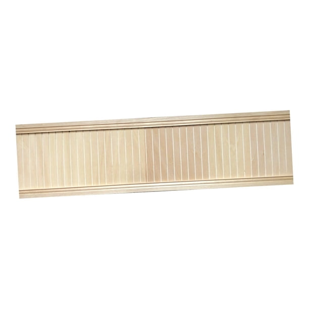 Panel de pared para casa de muñecas de 1/8, mueble en miniatura, rodapié para paisajismo Beige