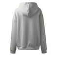 thumbnail image 5 of Essentials Hoodies for Women 2025 Waffle Knit Long Sleeve Plain Hoodie with Pockets Hooded Sweatshirt Women Pullover, 5 of 6