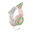 thumbnail image 1 of Auriculares para juegos Auriculares para juegos Luz LED RGB Almohadillas cómodas Oreja de gato Auriculares plegables sobre la oreja V5.3 para consola , Rosado Baoblaze Auriculares para juegos, 1 of 8