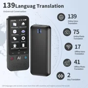 Language Translator Device, Instant Translator No WiFi, AI Portable Translato...