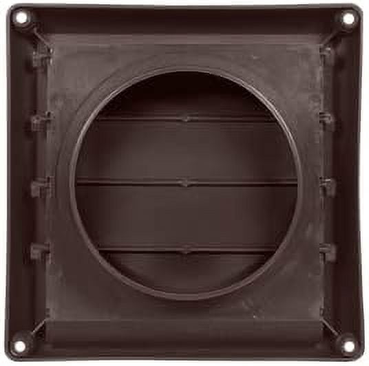 Imperial Louvered Plastic Dryer Vent Cap (7 inch, Brown)