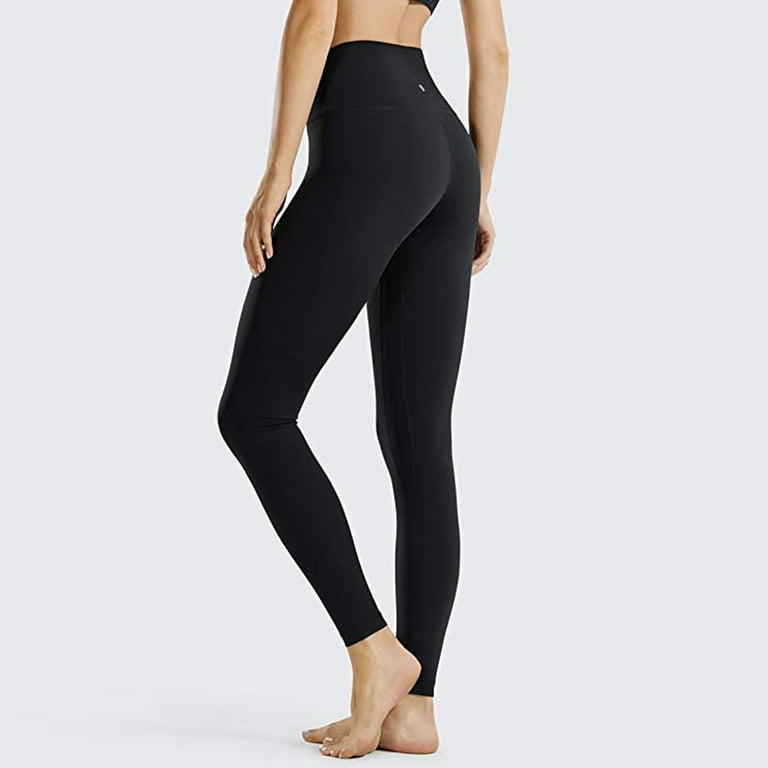 Clearance under $10 Charella Women's High Waist Yoga Pants Workout Leggings  with Inside Pocket Black,XL