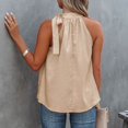 thumbnail image 4 of Summer Tops for Women European And Women's Summer New Neck Bow Leopard Print Sleeveless Vest Tops for Leggings Women Baseball Long Sleeve Shirt Fashion Thermal Leggings plus Size Thermals Rose Gold S, 4 of 6