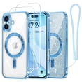 thumbnail image 1 of Funda de teléfono Meifigno Candy Series para iPhone 16 Plus de 6.7 pulgadas, azul, 1 of 6