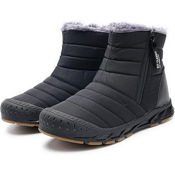 Winter Snow Ankle Boots Fur Lining Waterproof Outdoor Slip On Booties Sneakers for Women and Men