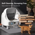 thumbnail image 2 of Open Top Self Cleaning Litter Box,70L Automatic Cat Litter Box Self Cleaning with APP Control,Low Noise,Safety Protection,Anti-Pinch Protection&Easy Access Step for Senior Cats,Multiple Cats(White), 2 of 11