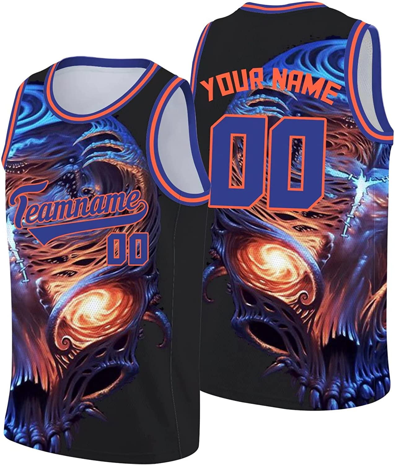 Custom Basketball Jerseys Horror Pattern Basketball Jersey Scary Movie Basketball  Jersey Halloween Party 