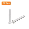 thumbnail image 3 of Uxcell M5x0.8x40mm 30 Pack Metal Flat Round Head Screws Phillips Drive Machine Bolt, 3 of 5