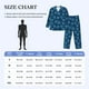 thumbnail image 4 of Balery Stingray Pijama para Hombre de Dos Piezas con Manga Larga, Conjunto de Dormir y Descanso Suave con Bolsillos-Medium, 4 of 7
