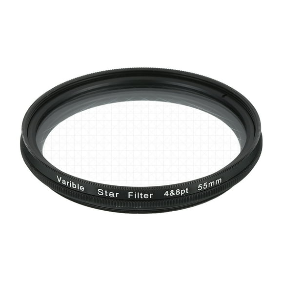 Uxcell 55mm Variable Star Filter, Starburst Lens Filter 4-8 Points Sparkle Effect Camera Lens Filters for Night Scenery Glassworks,1Pcs