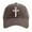 Coffee, variant on Baseball Caps For Men Women Washed Cotton Baseball Cap With Jesus Cross Print Adjustable Religious Unisex Hat For Yellow One Size