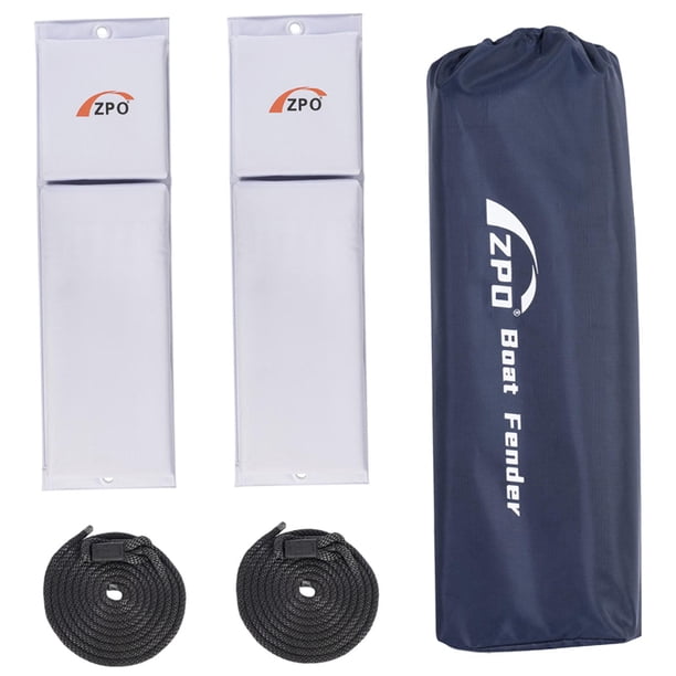 2 protectores de defensa para embarcaciones con cuerdas, portátiles, versátiles, protección anticolisión Blanco